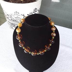 Vintage Retro Plastic Round Beaded Necklace